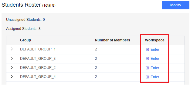 Example of group-lab student roster